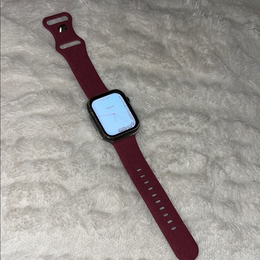 Apple Watch engraved Burgundy Strap 38mm/40mm/41mm/42mm